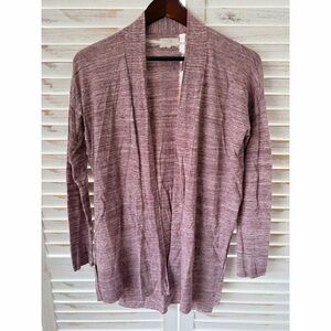 Lou & Grey | Open-Front Spacedye Cardigan Sweater